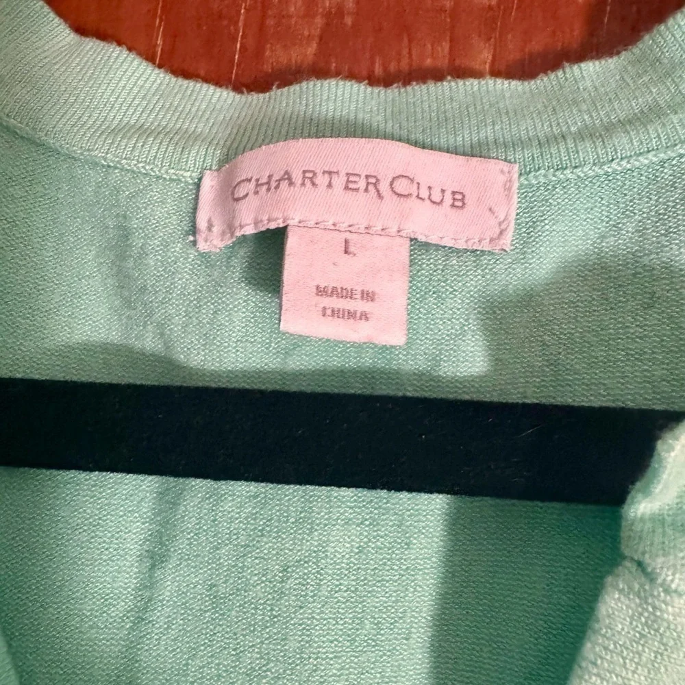 Charter Club Light Green Sweater
